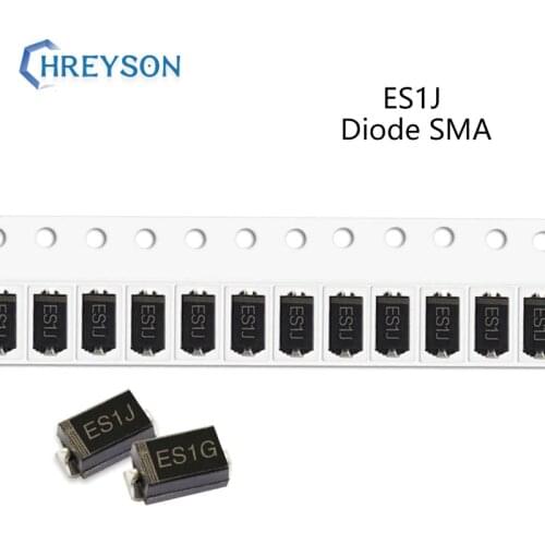 50Pcs SMD Fast Rectifier Diode ES1G ES2D ES1M ES2G ES1J GS1M ES1D ES2J ES3M 1A 2A 200V 400V 600V 1000V DO-214AC SMA