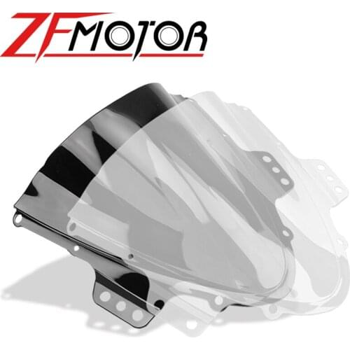 For Suzuki GSXR 1000 R K5 2005 2006 gsxr 1000 r k5 05 06 Black White Windshield WindScreen Double Bubble