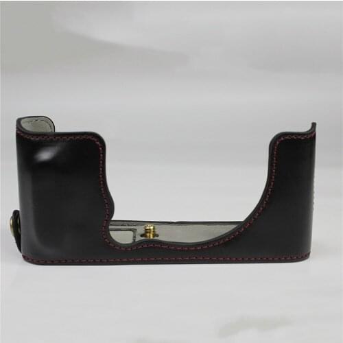 PU Leather Cover Half Case Protective Shell Base Cover for Fujifilm X-E4 Camera Accessories