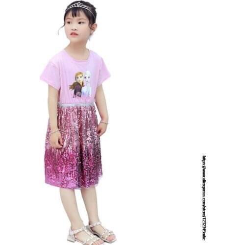 Girl Frozen Dresses Summer Baby Kid Clothes Princess Anna Elsa Dress Snow Queen Cosplay Costume New Years Party Dress Disney