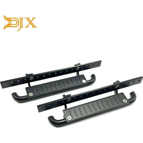 2pcs CNC Metal Side Pedal Plate for 1/10 RC Crawler SCX10 D90 Side Step Sliders with Bracket
