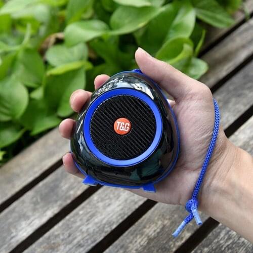 Mini Support FM TF Card AUX Bluetooth-compatible Speaker Small Sound Box Round BT Speaker Bluetooth Stereo Triangle 5.0 Speakers