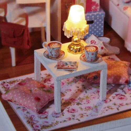 Miniature Dollhouse with Furniture DIY DollHouse Kit Plus Dustproof Creative Bedroom for Valentines Day Gift