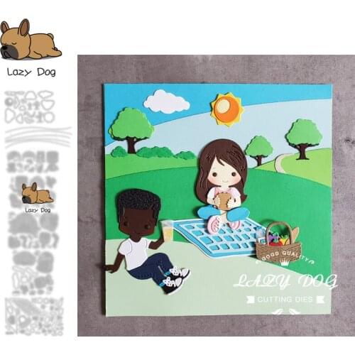 Picnic Camping Series Metal Cutting Dies Scrapbooking Stencil DIY Mold Craft Embossing Die Cuts Card Making New Dies For 2021