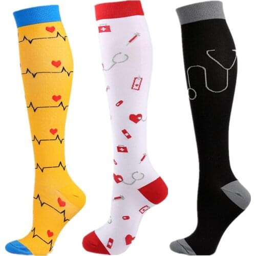 New Compression Socks Men Women Best Graduated Medical Nursing Socks Fit Outdoor Running Flight Travel Outdoor Hiking For Athele