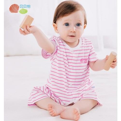 Bornbay New Arrival Baby Rompers Summer Striped 100% Cotton Newborn Baby Clothes Short Sleeve Soft Summer Stripe Rompers