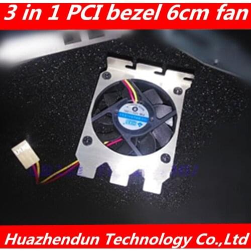 3-in-1 PCI bezel 6cm fan half-height bezel fixed desktop PCI cooling ventilation bezel 12V power supply 1pcs free shipping