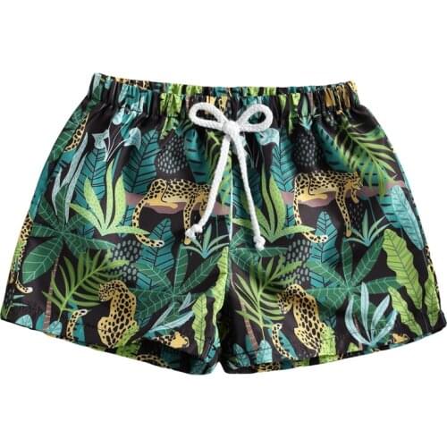 2021 Boys Swimming Trunks Cartoon Animal Printed Short Pants Vacation Style Printing Elastic Shorts Beach Shorts Bottoms