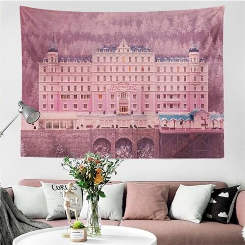 Pink Girl Style Tapestry Kawaii Wall Hanging Bed Room Dorm Room Decor Large Area Background Decor Rectangle Nordic Valance