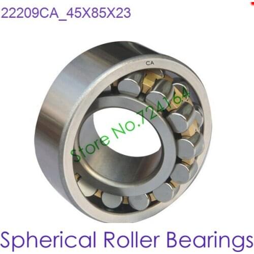45mm Diameter Spherical Roller Bearings 22209 CA 45mmX85mmX23mm ABEC-1 Symmetrical rollers a whole brass cage Machinery,CNC