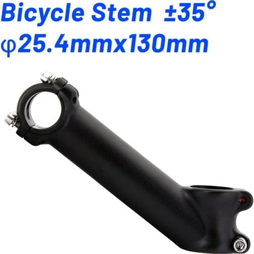 Bike Stem 35 Degrees Mountain Bike Road Bicycle 25.4/130mm Handlebar Stem Bicycle Stem Head Elevator Bicycle Accessaries Stems