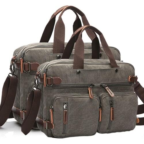 Mens Casual Canvas Bag Fashion Business Portable Messenger Large Can Hold Computer Shoulder Handbag Large Travel Handle Bags