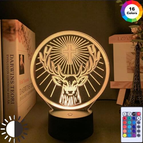 Led Night Light Lamp Jagermeister 16 Colors Changing Touch Sensor Usb and Battery Powered Nightlight for Bar Table Lamp