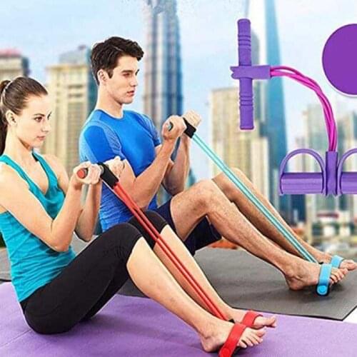 Body Trimmer Multi-Function Tension Rope Strong Resistance Pedals Puller Elastic Abdominal Exercise Ropes Yoga Fitness Equipment