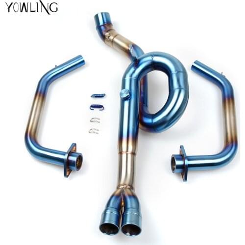 Motorcycle R3 mid exhaust pipe middle exhaust pipe Exhaust middle Exhaust System pipe for YAMAHA R3 YZF-R3 YZFR3 2014 2015 2016