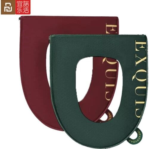 Youpin Toilet Mat Seat Cover Washroom Soft Warm Washable Back cover waterproof zip design Toilet Pad with silicone handle