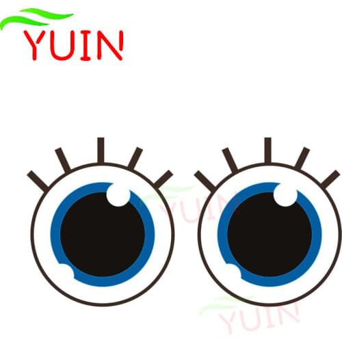 Cute Eyes of Innocent Car Sticker Fashion Cars Accessories Personalized PVC Decorative Waterproof Sunscreen Decal 16*9cm