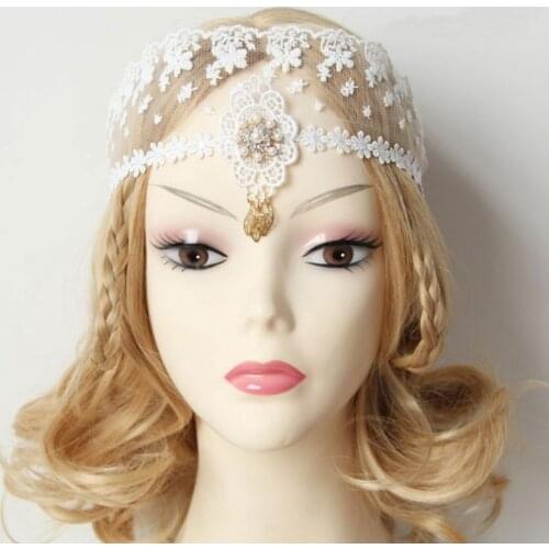 Princess Design White Lace Handband Lady`s Fashion Veil Accessory