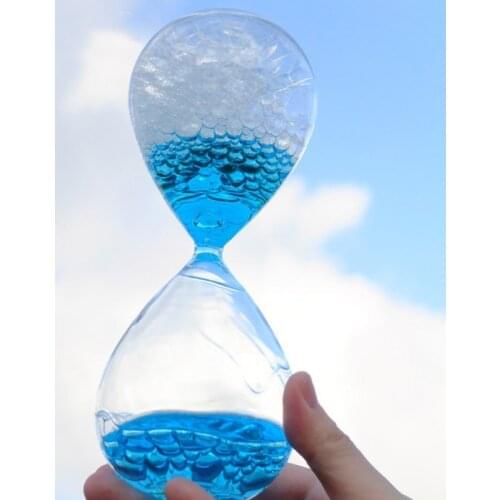 Liquid Droplet Hourglass Art Decorative Sandglass Liquide Bubble Home Decoration Accessories Ornaments Home Gift