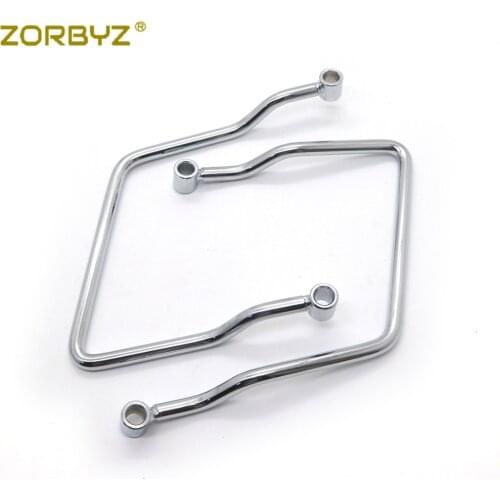 ZORBYZ Chrome 17cm Saddle bag Support Bar Bars Mount Bracket For Honda Rebel CMX 250 CMX250