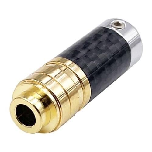 4.4mm carbon fiber pure copper gold-plated balanced female socket 1pcs