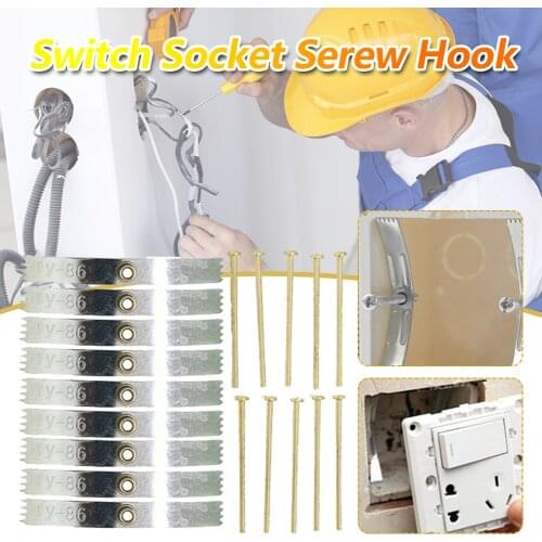 10pcs 86*86 Dark Box Repair Screw Manganese Steel 86 Type Junction Box Old Cassette Fix Socket Mount Repair Box Junction Replace