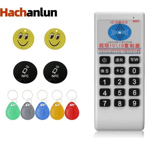 125KHz RFID Copier Duplicator Card Reader Writer 13.56MHz USB Cloner Keyfob Handheld Programmer with T5577 Card