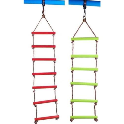 2pcs 5 + 6 Steps Climbing Rope Ladder Indoor Outdoor Games Toys Playhouse Garden Swing for Kids Children