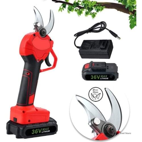 36V Electric Pruning Shears Branch Scissors Lithium Rechargeable Scissors Garden Pruning Tool