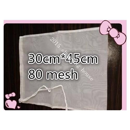 A017 Kitchen cooking tools supplies reusable milk tea fruit juice fine nylon mesh strain filter bag 80mesh 30CM*45CM