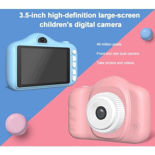 Children Kids Camera 3.5-inch Digital Camera With Dual-lens High-definition Childrens Video Camera For Baby Birthday Gifts