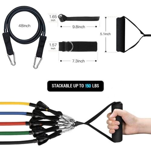 Resistance Bands Workout Pull up Exercise Set Door Anchor Stretch Elastic for Muscle Training Equipment Fitness Gym Boxing