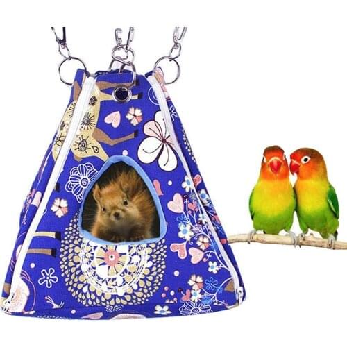 Hamster Hammock Tent Bird Hanging Hut for Parrot Budgie Conure Lovebird Canary Rat Gerbil Chinchilla Small Squirrel