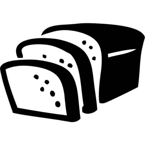 Personality Car Stickers Sliced Bread Fashion PVC Car Decoration Accessories Stickers Creative Waterproof Sunscreen Black/white