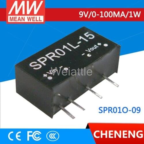 MEAN WELL original SPR01O-09 9V 100mA meanwell SPR01 9V 1W DC-DC Regulated Single Output Converter