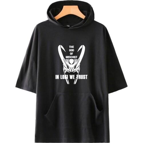 Thor Loki Hoodies T-shirt Mens Summer Topcloset Loki Tom Hiddleston Film Movie Fashion Trend Tee Boys Hoodie Tops Hip Hop Tops