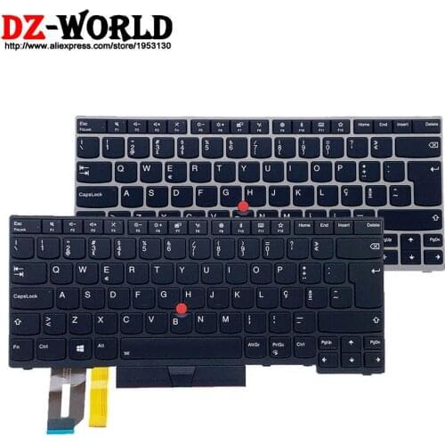 New Original PT Portuguese Backlit Keyboard for Lenovo Thinkpad E480 E490 T480S L480 T490 T495 L380 L390 Yoga L490 P43s Laptop