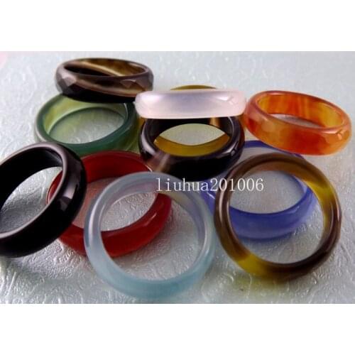 Wholesale 50 pcs fashion Mix colors glass surface cut Rings