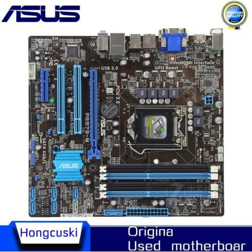 Original motherboard ASUS P8B75-M DDR3 LGA 1155 USB2.0 USB3.0 32GB for 22/32nm cpu B75 Desktop motherboard Free shipping
