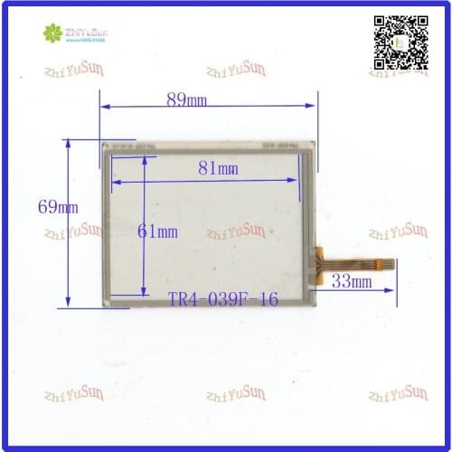 ZhiYuSun 3.9inch touchscreens 89mm*69mm TR4-039F-16 4 line touch screen panel 89*69 Sensor glass Compabible for GPS CAR and PDA