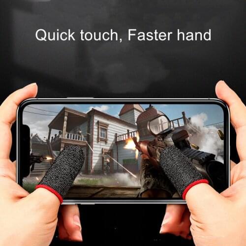 2pcs Finger Cover Breathable Game Controller Finger Sleeve For Pubg Sweat Proof Non-Scratch Touch Screen Gaming Thumb Gloves