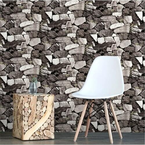 3D Brick Stone Self-Adhesion Wallpaper Kitchen Bathroom Water proof Removable Wall Sticks Living Room Background DIY Home Décor