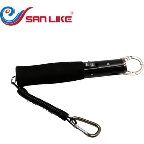 Sanlike High Quality Outdoor Portable Fish Gripper Stainless Steel Handle Grab Carp Fish Lip Grip fishing tool tackle