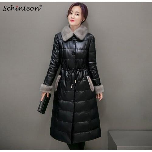 Schinteon Womens Winter Leather Jackets