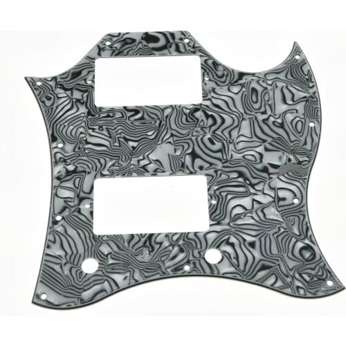 SG Standard Full Face Guitar Pickguard Scratch Plate Zebra Stripe with Screws