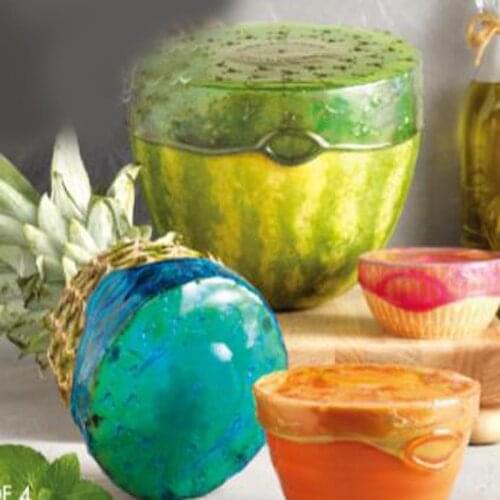 Silicone Stretch Lids, Sacow Stretchable Reusable Food Saver Covers Fruits Vegetables Silicone Lid Wrap 4 Pack