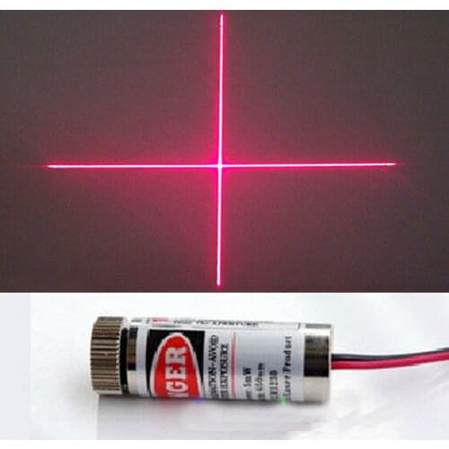 Industrial Class 650nm 5mW 5v Red Laser Cross Module Glass Lens Focusable