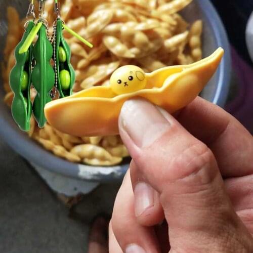 2021 Reliever Pressure pea Adults Anti-stress Elastic Environmentally PU Funny Gifts Beans Squishes Pendants Ball Squeeze toys