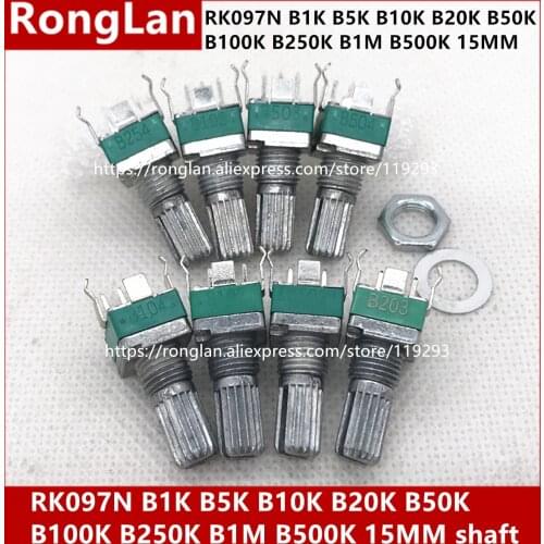 Spot quality precision adjustable potentiometer RK097N 097 Vertical clubfoot Single B1K B5K B10K B20K B50K B100K B250K B1M B500K