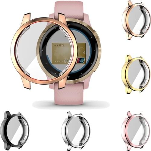 Protector Cover Case For Garmin Venu 2S/2 Watch Full Screen Protective Soft TPU Plating Frame Shell For Garmin Vivoactive 4S / 4